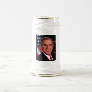 George Bush 43. US-Präsident Foto Bierglas