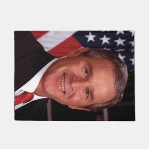 George Bush 43. US-Präsident Foto Fußmatte