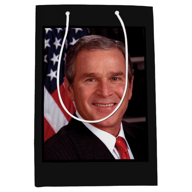 George Bush 43. US-Präsident Foto Mittlere Geschenktüte (Vorderseite)