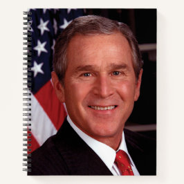 George Bush 43. US-Präsident Foto Notizbuch