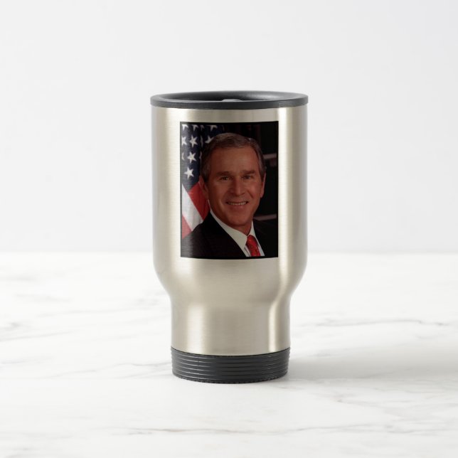 George Bush 43. US-Präsident Foto Reisebecher (Mittel)