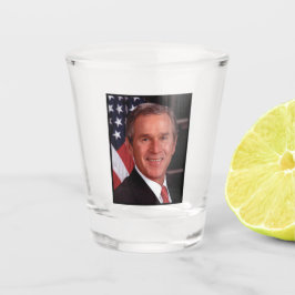 George Bush 43. US-Präsident Foto Schnapsglas
