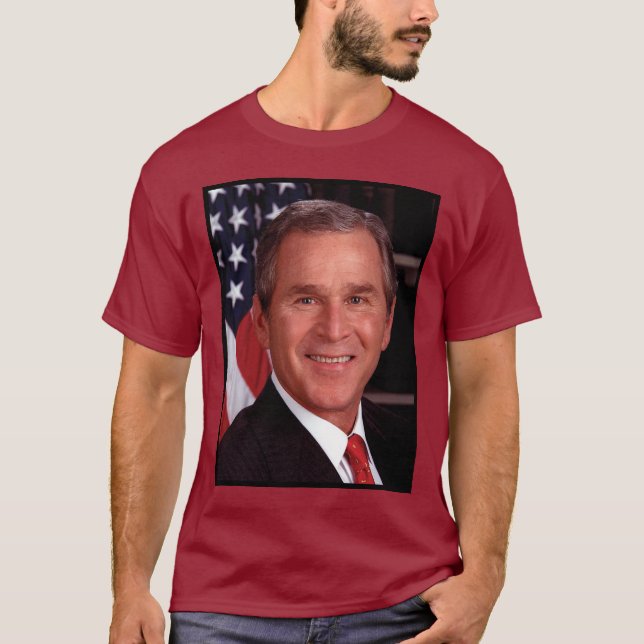 George Bush 43. US-Präsident Foto T-Shirt (Vorderseite)