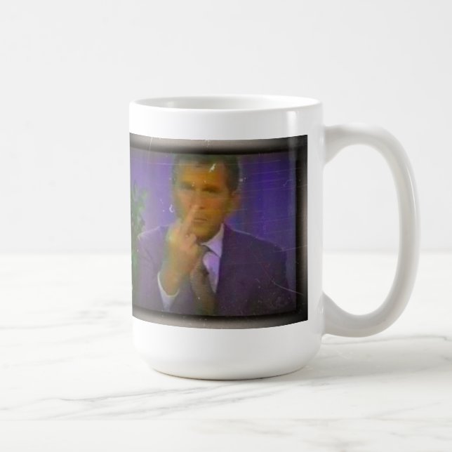 George Bush-Mittelfinger Kaffeetasse (Rechts)