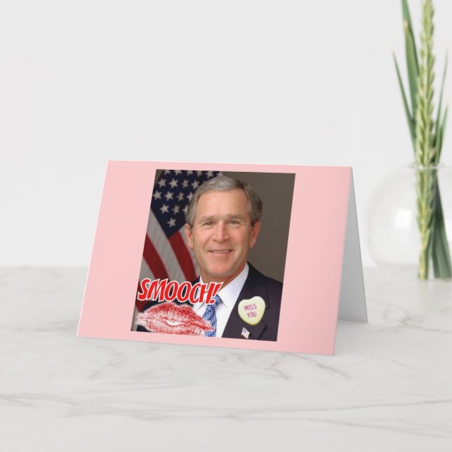 George Bush Valentinstag Feiertagskarte (Vorderseite)