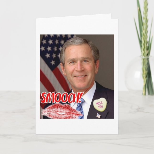George Bush Valentinstag Feiertagskarte (Vorderseite)