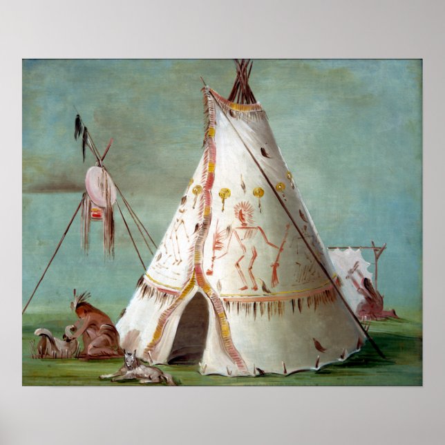 George Catlin Crow Lodge of 25 Buffalo Poster (Vorne)