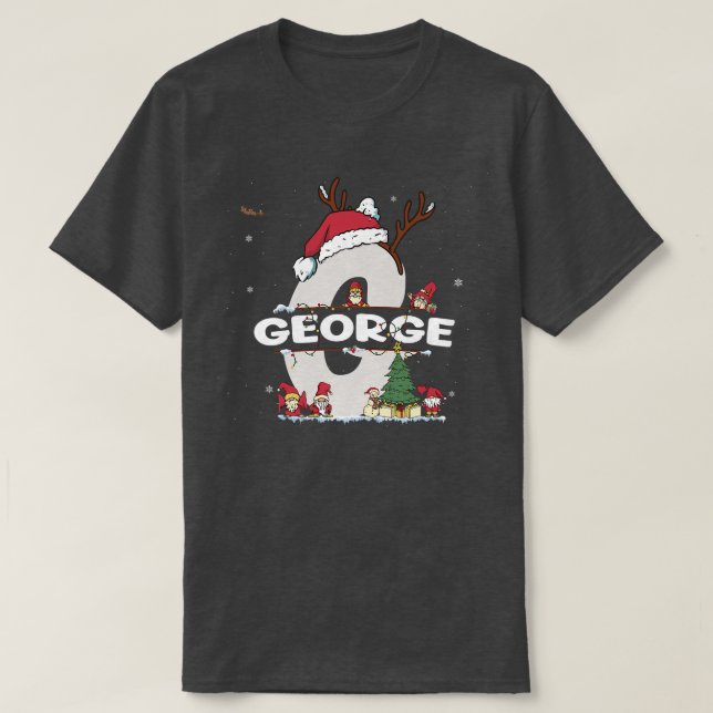 George Christmasw George Name für lustige Weihnach T-Shirt (Design vorne)