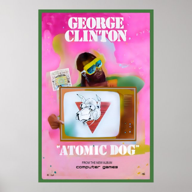 George Clinton Computer Games 1982 Promo Poster (Vorne)
