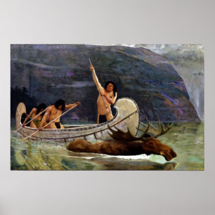 George de Forest Brush The Else Chase Poster