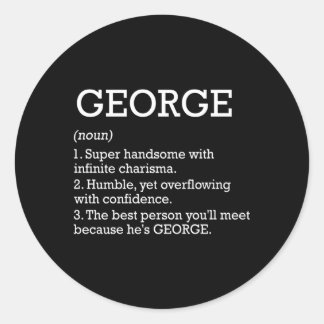 George Definition Personalisiert Name George Runder Aufkleber