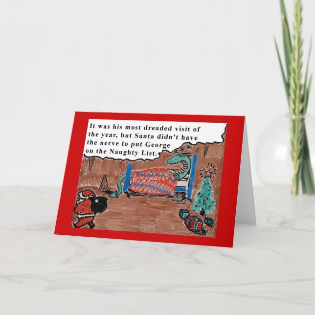 George der Drache Feiertagskarte (Vorderseite)