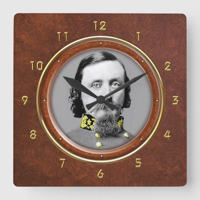 George E. Pickett 10,75" Quadratische Wanduhr (Vorderseite)