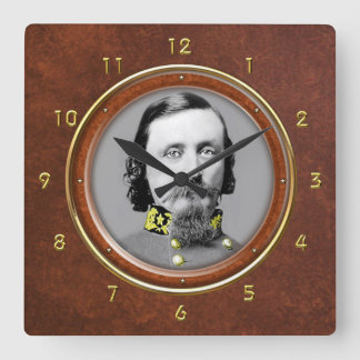 George E. Pickett 10,75" Quadratische Wanduhr