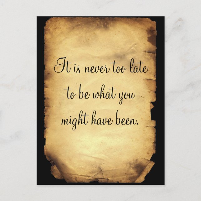 George Eliot’s quot on life Postkarte (Vorderseite)