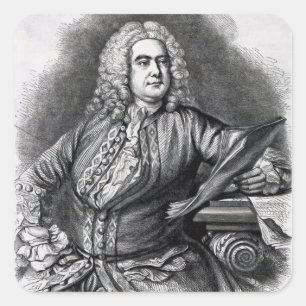 George Frederick Händel, 1749 Quadratischer Aufkleber
