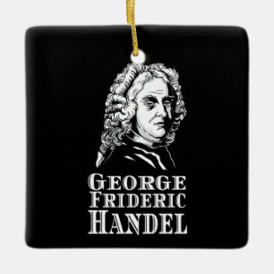 George Frideric Händel Porträt Keramikornament