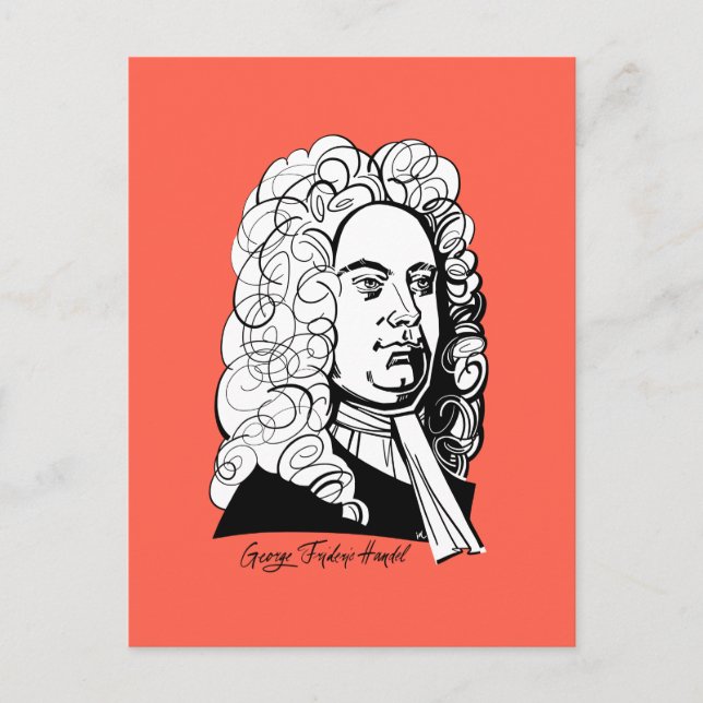 George Frideric Handel Postkarte (Vorderseite)
