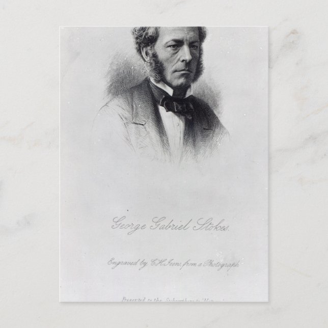 George Gabriel Stokes Postkarte (Vorderseite)