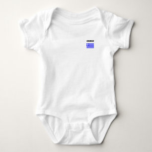 George griechischer Name mit griechischer Flagge Baby Strampler