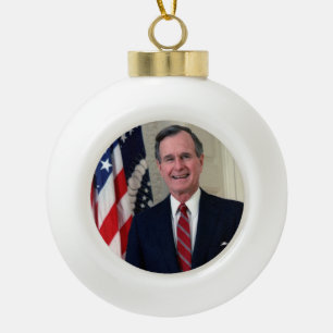 George H. W. Bush Keramik Kugel-Ornament