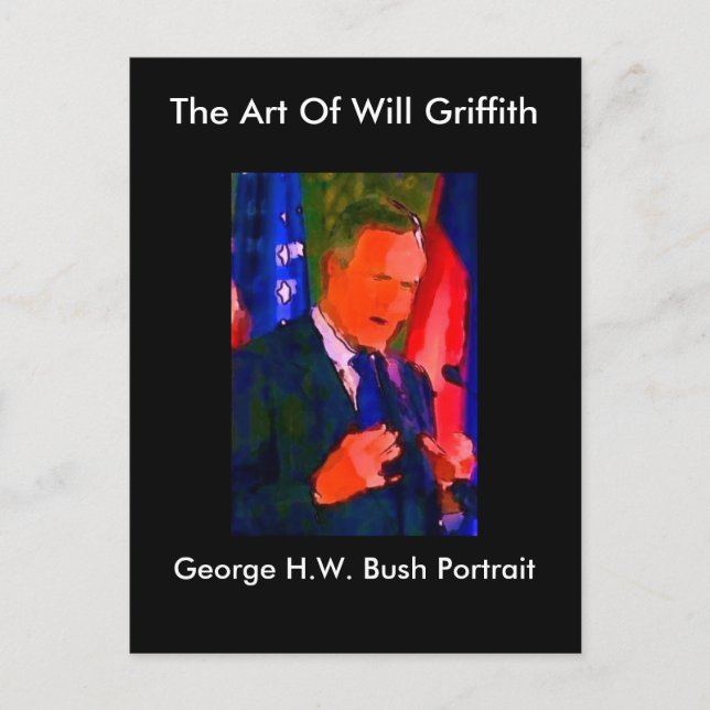 GEORGE H. W. BUSH PORTRAIT POSTCARD POSTKARTE (Vorderseite)