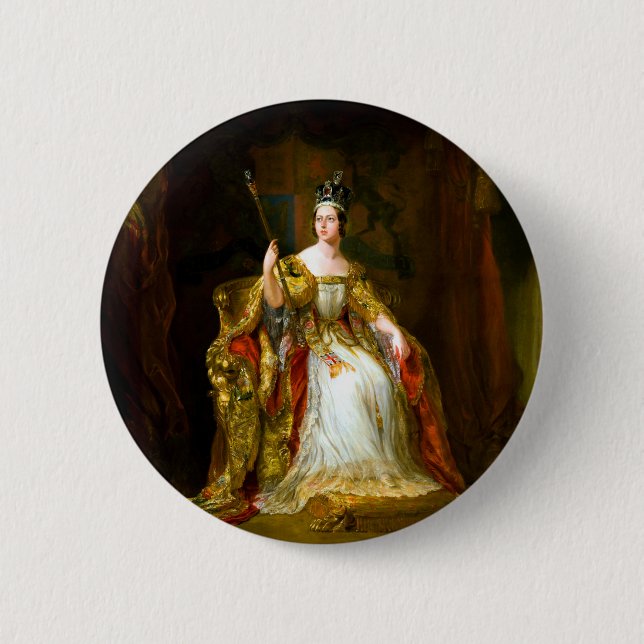 George Hayter Portrait of Queen Victoria Button (Vorderseite)