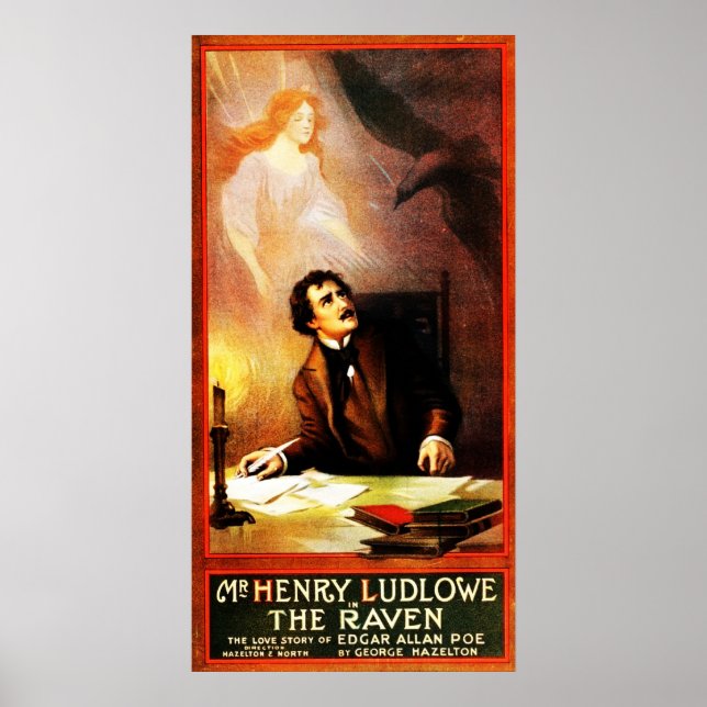 George Hazeltons The Raven Edgar Allan Poe 1908 Poster (Vorne)