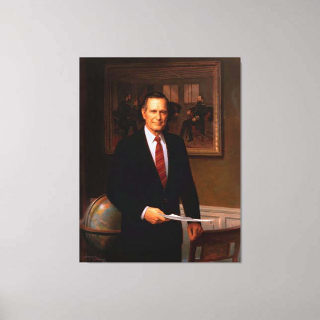 GEORGE HERBERT WALKER BUSH von Herbert Abrams Leinwanddruck (Vorderseite)
