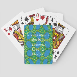 George Herbert Zitat mit wunderbarem Design Spielkarten