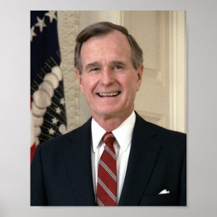 George HW Bush Offiziell Portrait Poster
