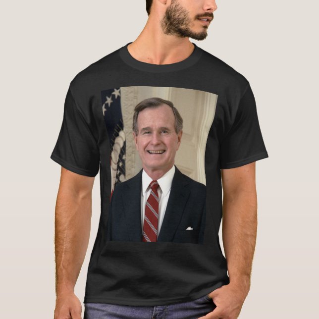George HW Bush Präsident Portrait Classic T-Shir T-Shirt (Vorderseite)
