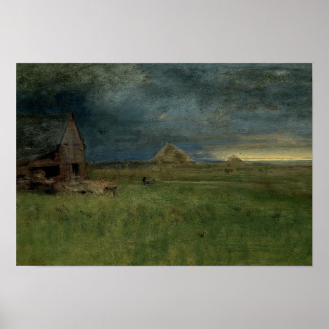 George Inness - der einsame Bauernhof, Nantucket Poster (Vorne)
