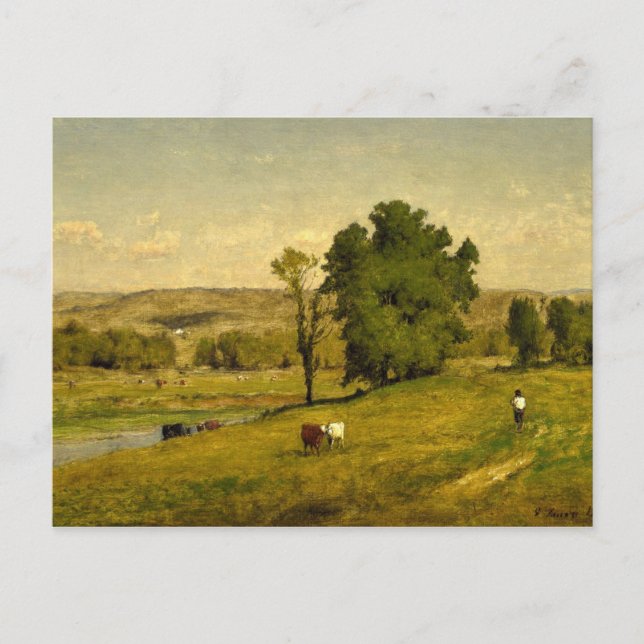 George Inness - Landschaft Postkarte (Vorderseite)