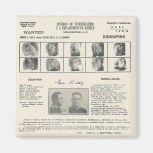 george kelly fbi poster magnet