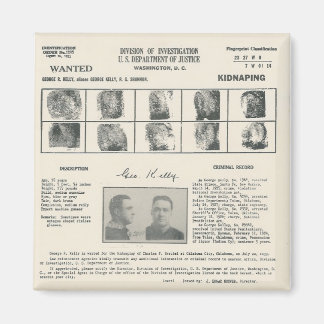 george kelly fbi poster magnet