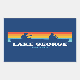 George Lake, New York Canoe Rechteckiger Aufkleber