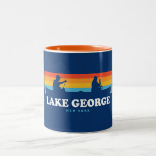 George Lake, New York Canoe Zweifarbige Tasse