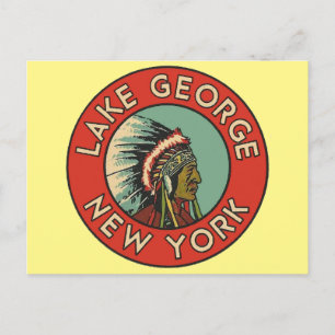 George Lake, New York - Postcard Postkarte