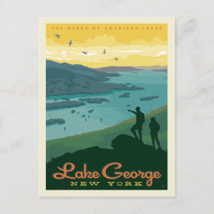 George Lake, New York Postkarte