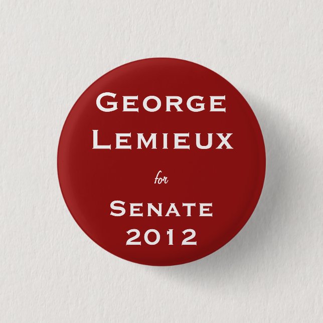 George Lemieux für Senat Button (Vorderseite)