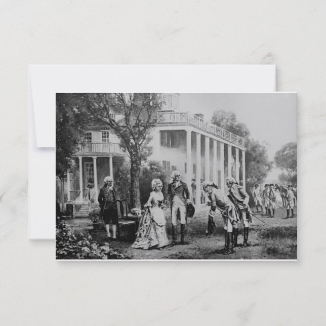 George & Martha, Mount Vernon Einladung/Note Card Einladung (Vorderseite)