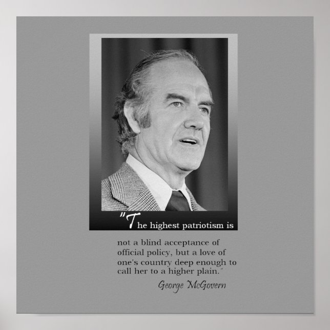George McGovern Memorial Poster (Vorne)