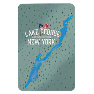 George New York Map Magnet