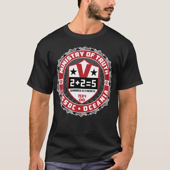 George Orwell 1984 Dystopia Ministerium für Wahrhe T-Shirt (Vorderseite)