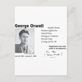 George Orwell Postkarte