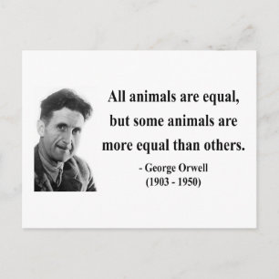 George Orwell Quote 3b Postkarte