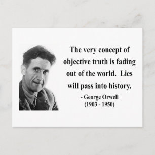 George Orwell Quote 7b Postkarte
