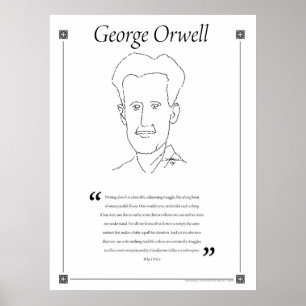 George Orwell schreibt Zitatposter Poster