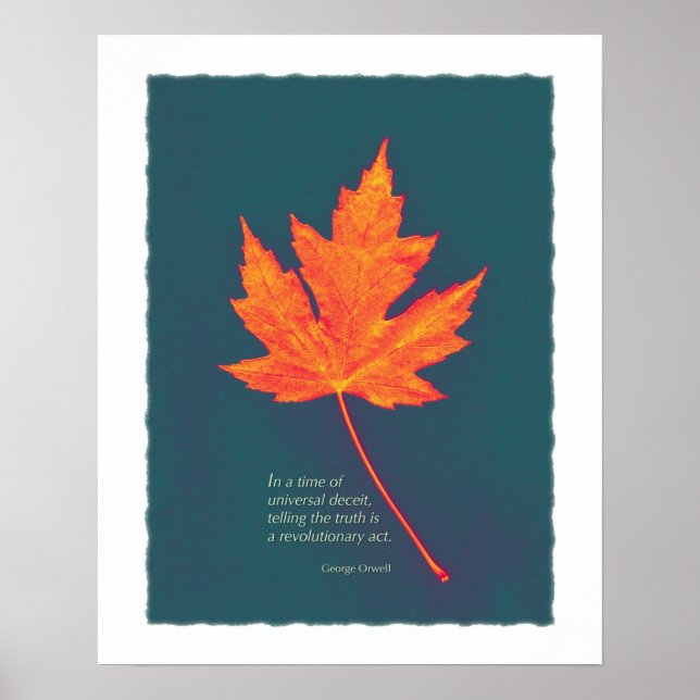 George Orwell Truth Zitat Art Poster (Vorne)